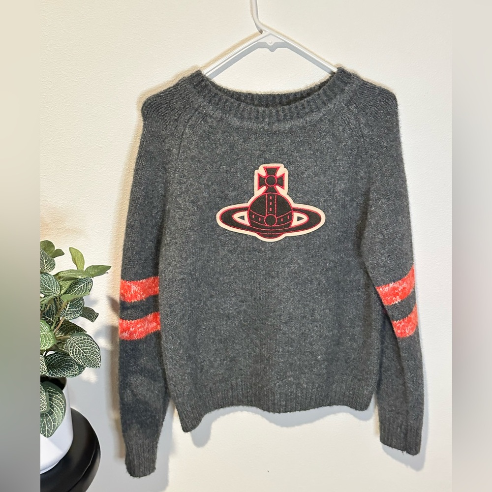 Vivienne Westwood Charcoal Sweater with Red Details